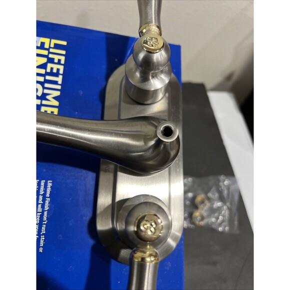 Glacier Bay Bathroom Faucet Brushed Nickel Brass Trim Finish Two Handles - Picture 10 of 16